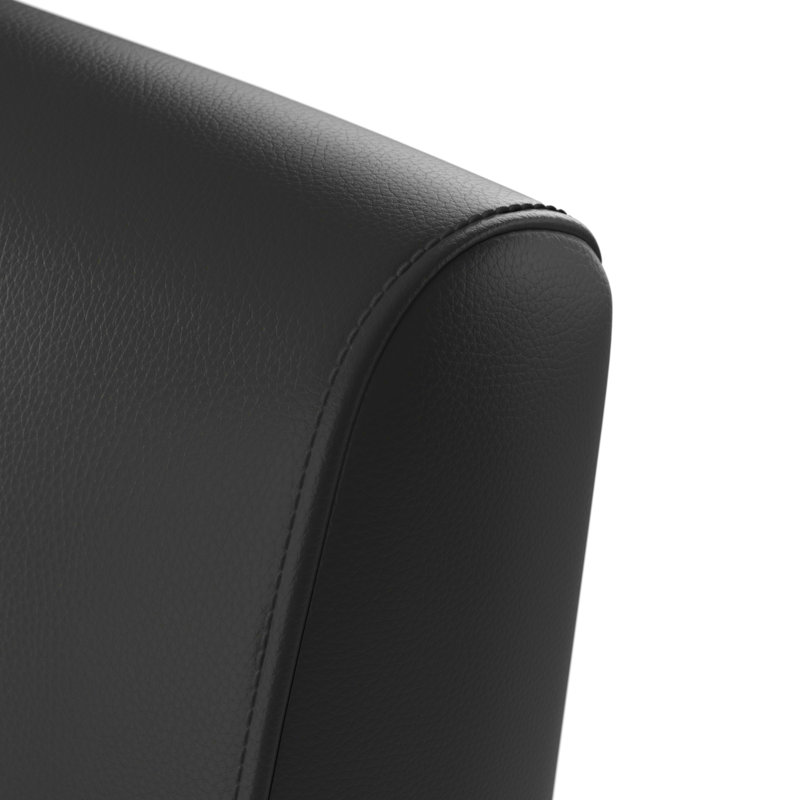 Black Vinyl Bariatric Waiting Room Chair with Metal Frame