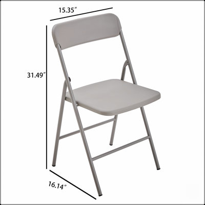 Lot de 4 chaises pliantes avec coussin en polypropylène pour utilisation à l'extérieur, chaises portatives et empilables avec structure en acier pour événements et usage domestique.