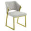 Ensemble de 2 chaises d'appoint en sherpa et en miroir doré Galdesa Teddy