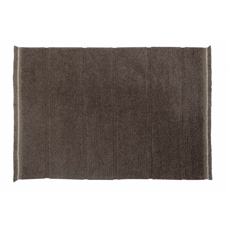 Sheep Of The World Hand Tufted Wool Area Rug in Sheep Brown, Rectangle 5'7" x 7'10"