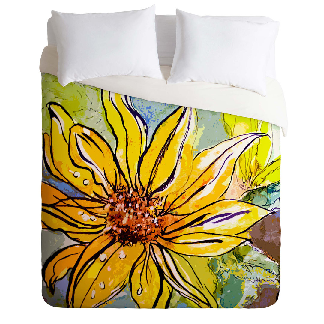 Ginette Floral Duvet Cover Deny Designs