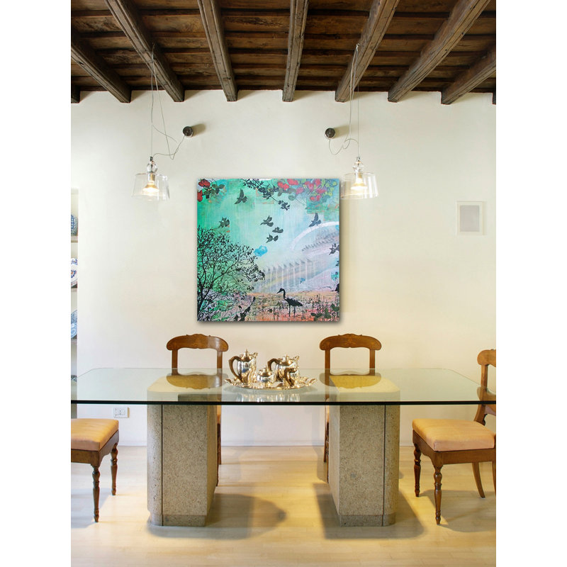 Temple Of Adept by Tracy Silva Barbosa - Wrapped Canvas Painting, 45cm H x 45cm W