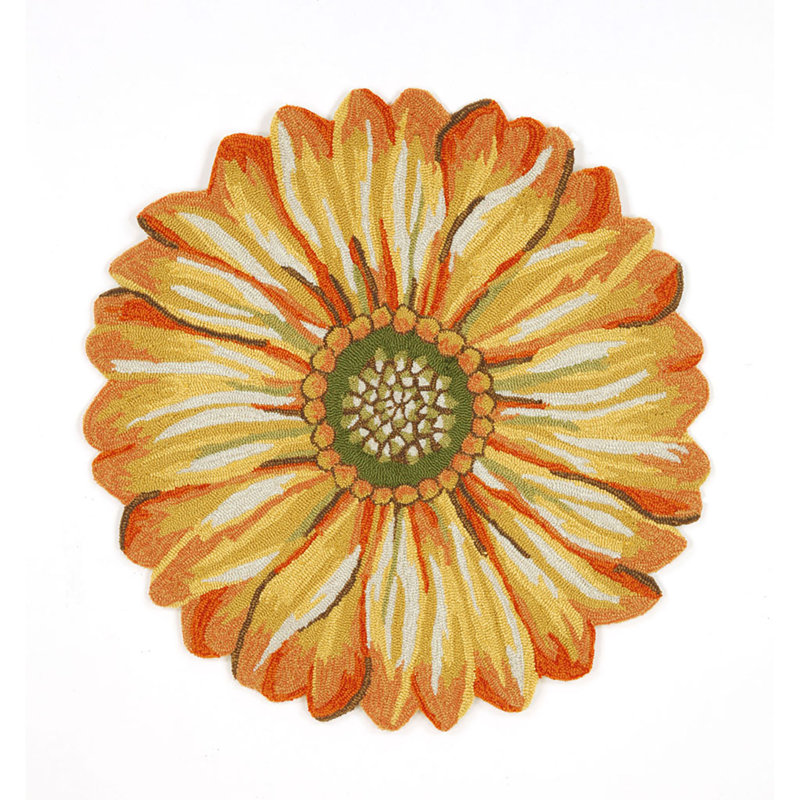 Tapis de cuisine Ismay, Jaune, Rond 5 pi