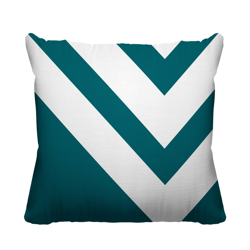 Coussin décoratif intérieur / extérieur Dwight, 17 po x 17 po, Vert, Carré