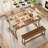 Pandeli 51-Inch Dining Table Set with 2 Benches and Table Runner for 4-6 People