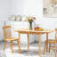 Table de cuisine extensible de 55 po en bois massif, tables ovales à abattants pour petits espaces, table de salle à manger pliante pour 4 à 6 personnes-2111178492