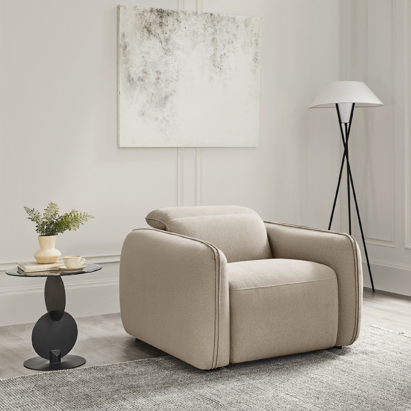 Bayne 44" Power Recliner, Elite Sand Chenille