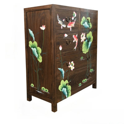 Modern Simple Retro Porch Cabinet Solid Wood Accent Chest