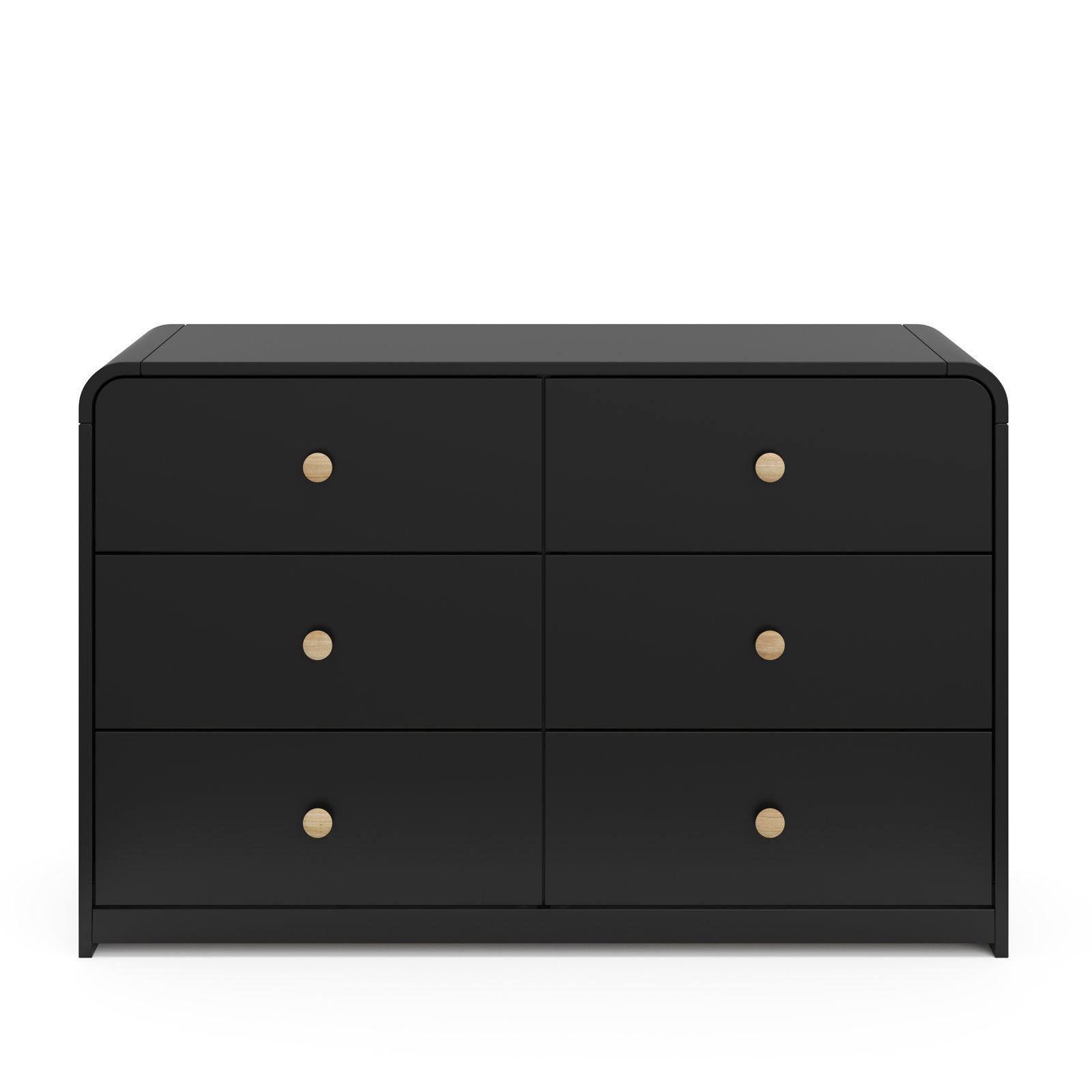 Storkcraft Santos 6 Drawer Dresser, Black