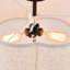 Plafonnier semi-encastré 3 lumières en lin moderne-42075043