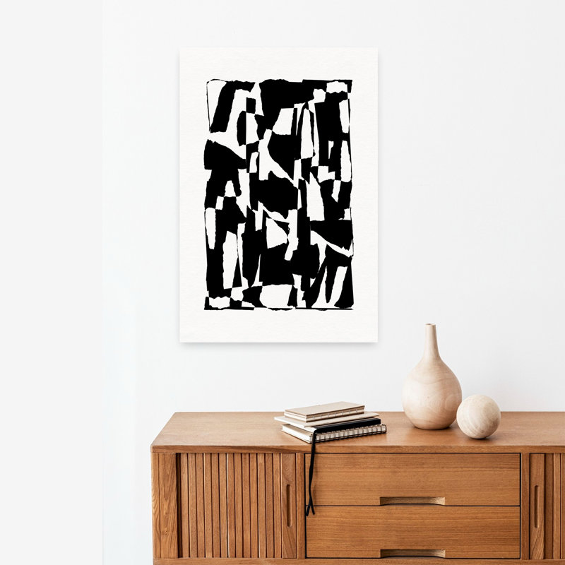 Art contemporain abstrait géométrique, H 24 po x l 16 po