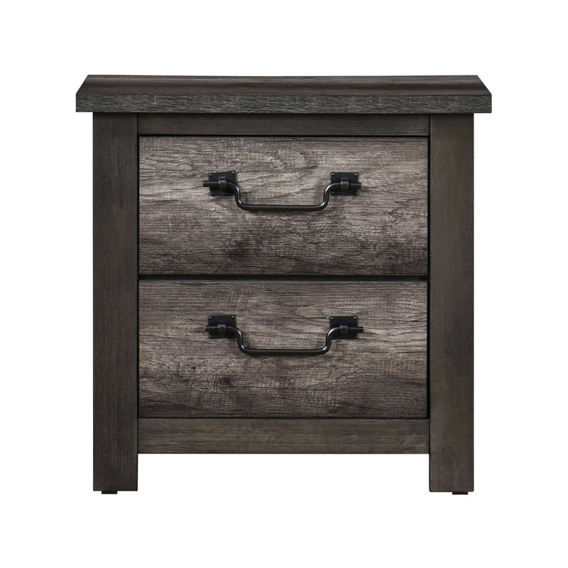 Table de chevet grise 2 pour la chambre à coucher - et finition exceptionnellement durable