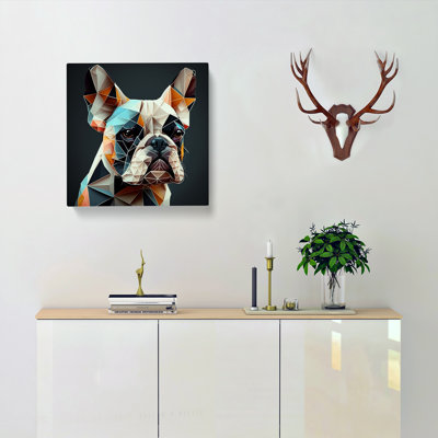 French Bulldog Cubism - Wrapped Canvas