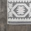 Tapis d'intérieur / extérieur blanc / noir à carreaux méditerranéen à poils longs et courts Woen-1061086246