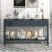 Aron Rustic Console Table with Drawers & Storage Shelf-1875535136