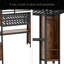 Metal Loft Bed With Wardrobe And L-Shaped Desk
