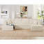 Canapé modulaire en forme de U, canapé modulaire en velours côtelé de style minimaliste moderne-445637709