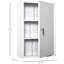 Armoire à pharmacie verrouillable à 3 niveaux - fixation murale, blanc pour niveau de salle de bain, acier, fixation,