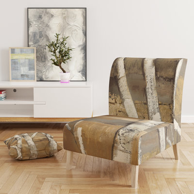 Natural Birch Forest II - Traditional Upholstered Slipper Chair