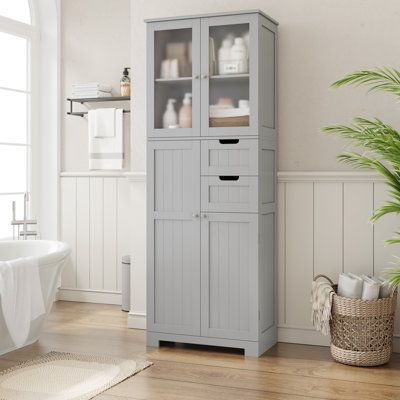 Armoire de salle de bain autoportante avec tiroirs Almetter