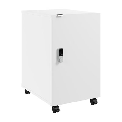 Bush Business Furniture Assure Mobile File Cabinet With Drawer, Door, And Keypad Lock