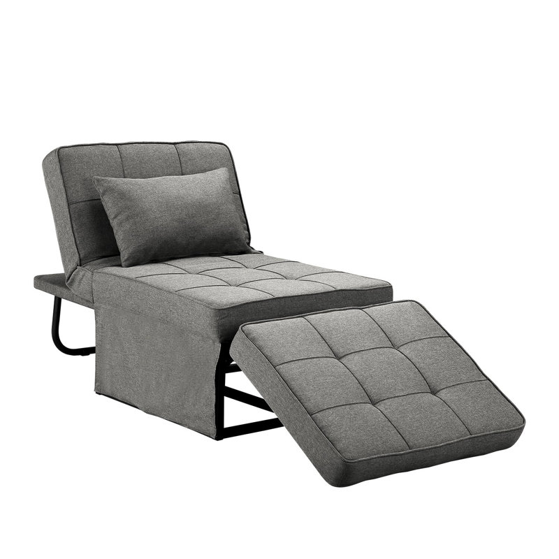 Cimino Upholstered 28'' Reclining Sofa Bed, Dark Gray