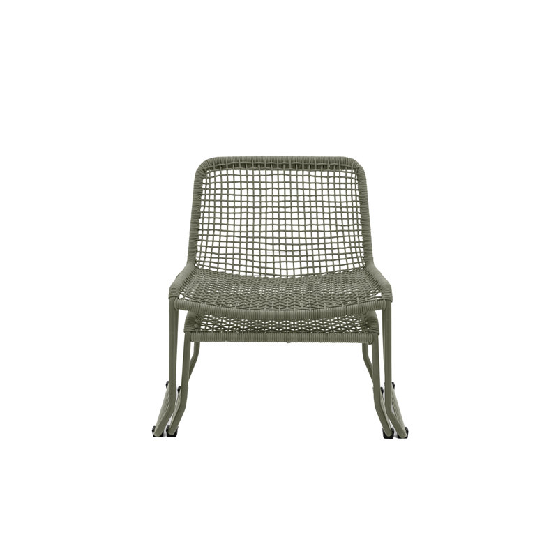 Akya Outdoor Lounge Chair with Footstool, Green