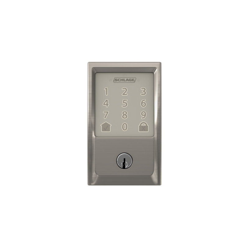 Encode Smart WiFi Deadbolt with Century Trim, Satin Nickel, Yes