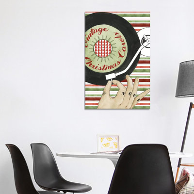 Hipster Santa Collection B by Grace Popp - Wrapped Canvas Print