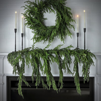 47x29"Real Touch Norfolk Pine Dripping Garland
