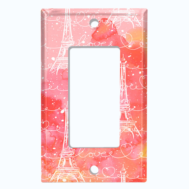 Patterned 1 - Gang Toggle Light Switch Standard Wall Plate