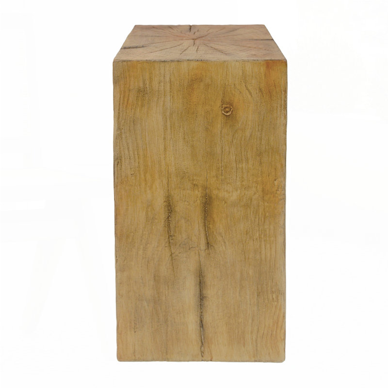 Mid-Century Side Table, Natural, 27.75" H x 14.5" W x 14.5" D