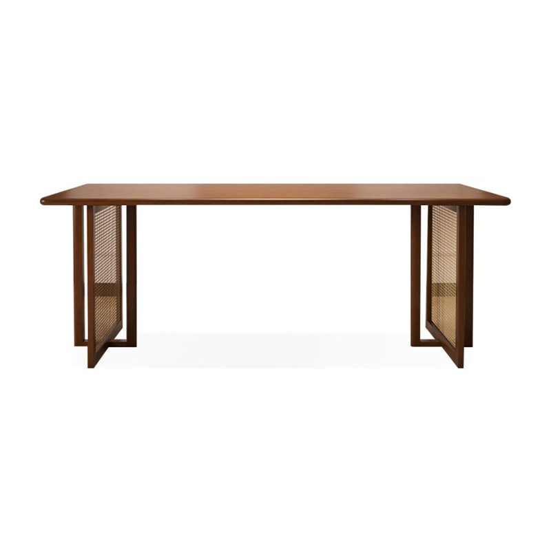 Table de salle à manger rectangulaire brune pour salle à manger / cuisine, H 29,53 po x L 70,87 po x l 31,5 po