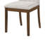 Ensemble de 2 chaises d'appoint de salle à manger Hoi, polyester beige touffeté, brun châtaignier