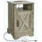 16" Light Grey Farmhouse Nightstand with Charging Station & Storage, Rustic Bedroom Bedside Table, Sofa Side End Table-106406759-106406755