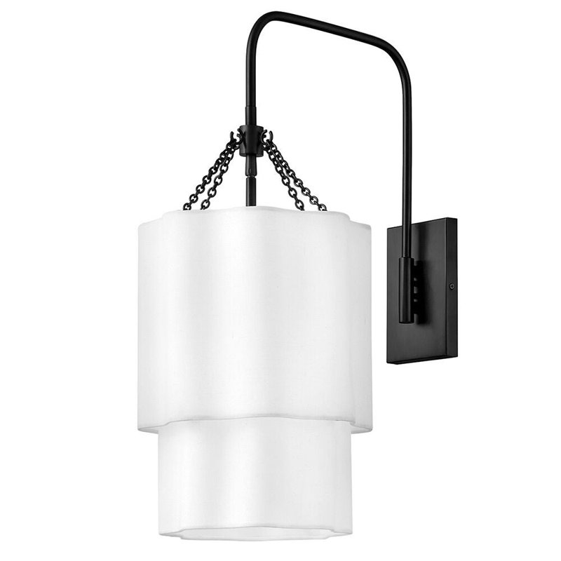 Gwen 1 - Light Armed Sconce, Black