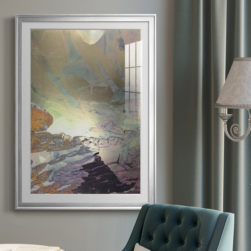 Paysage de Monet - reproduction de cadre photo, H 24,5 po x l 18,5 po x P 1 po, Cadre argenté