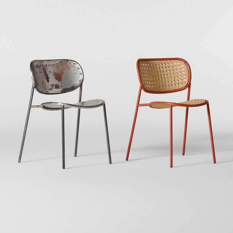 Made You Look Outdoor Dining Side Chair, Tomato