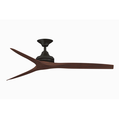 Spitfire 60 inch Indoor/Outdoor Ceiling Fan - Dark Bronze with Whiskey Wood Blades