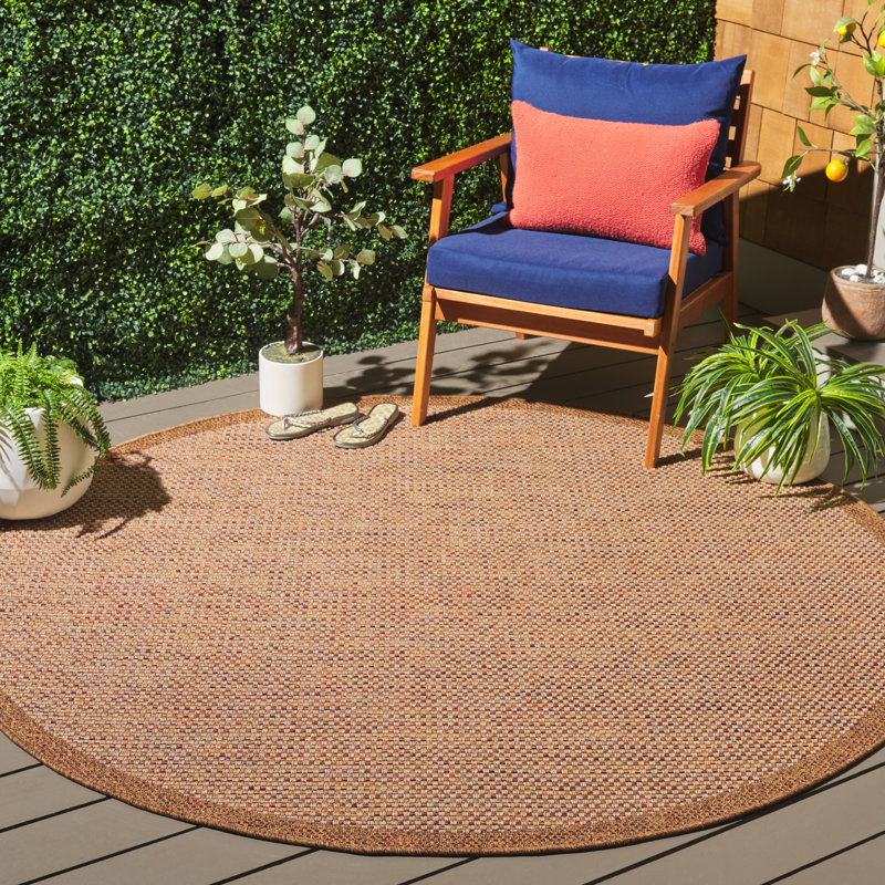 Lugenia Wicker Performance Rug, Round 6'7"