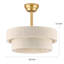 Ventilateur de plafond 20 po avec lumière et télécommande Boho Fandelier