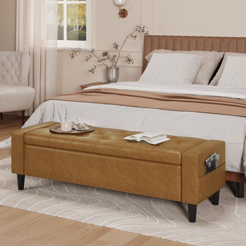 Banc avec repose-pieds 60 po, Chameau