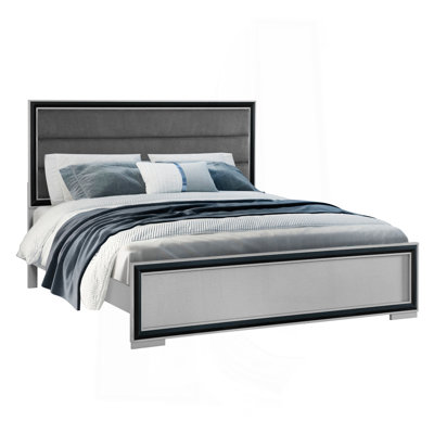 LIT GRAND ADELAIDE GRIS NOIR AVEC DEL