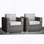 Chaise de patio confortable avec coussins - entièrement assemblée