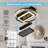 20inch Modern Leafless Ceiling Fan with Remote Control Removable and Washable, Reversible Motor