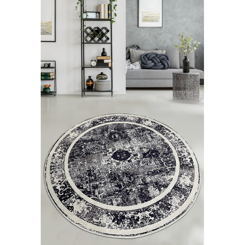 Luxurious Polyester Carpet, 4 ft x 4 ft, 100% Antibacterial, Non-Slip Underside | Pile Height: 0.4 in, Total Thickness: 0.3 in | Machine Washable, Easy Care, Perfect for Living Room & Bedroom Décor