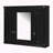 35 Inch Wall Mounted Medicine Cabinet with 4 Shelves - Black-1014699415