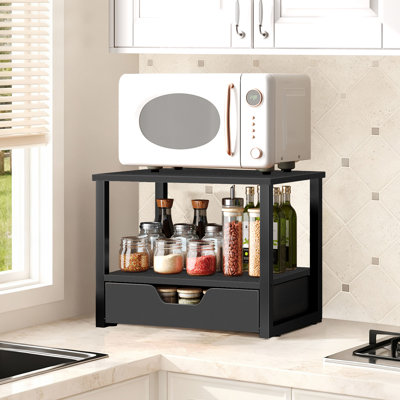 Desktop 2-tier Printer Stand Printer Table with Drawer
