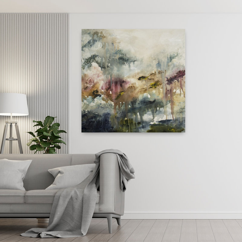 Stockholm Abstract Contemporary Landscape Nature Wall Art Print 1 Piece Wrapped Canvas Wall Art, 121.92cm H x 121.92cm W