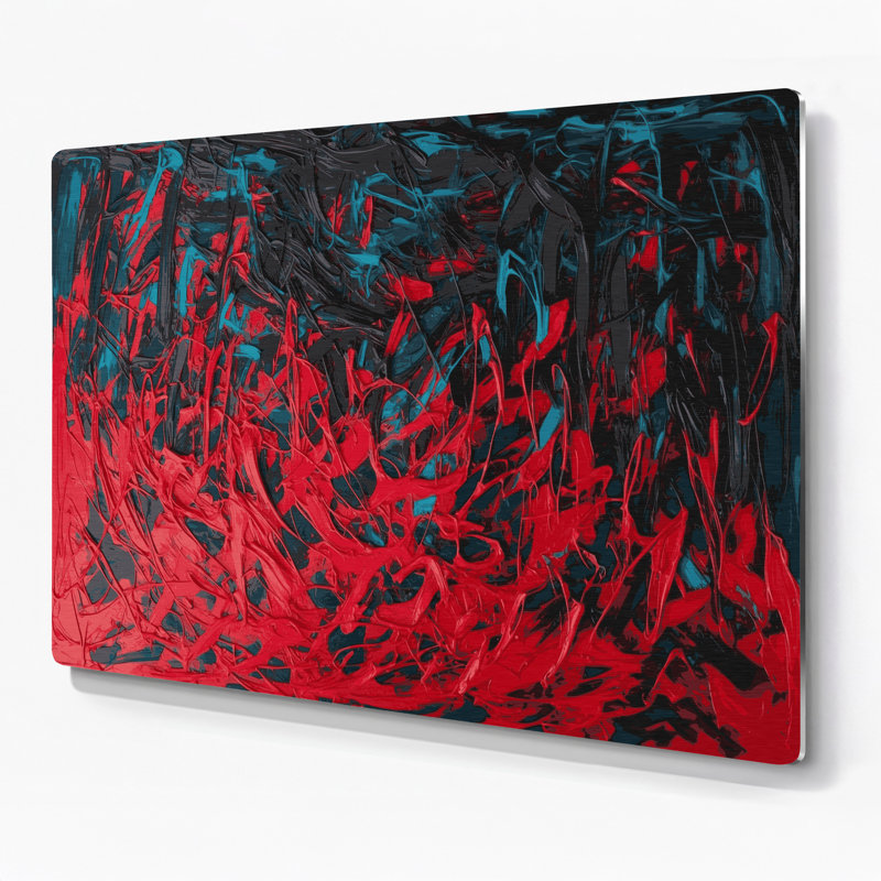 «Neo Expressionism 10», art mural en métal noir, H 240 po x l 360 po x P 0,05 po